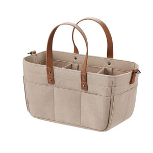 Large-Capacity Felt Bag Reusable Shopping Bag Stroller Bag Maternity Diaper Baby Bag Mummy Bag Hanging Nappy Diaper Bag Organizer Portable Storage Bag