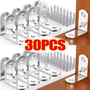 Buy 15 get 15 Stainless Steel Corner Code Hardware Thickened Square Corner Code 90-degree Right Angle L-shaped