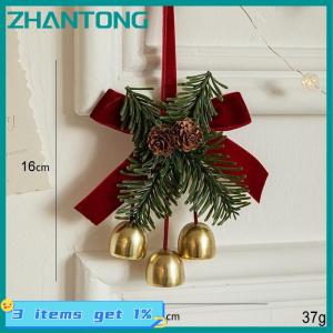 ZHANTONG Butterfly Knot Pinecone Bell Hanging Ornament Wall Car Gate Xmas Tree Pendant Ornament Home Christmas Tree New Year Decoration