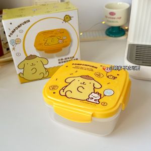 Sanrio Cute Student Bento Box Square Buckle Lunch Box Snacks Fruit Refrigerator Food Preservation Box Sealed