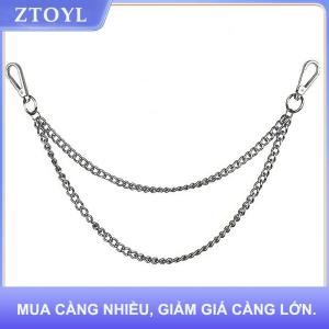 【ZTOYL】 2 3 lớp Punk hip-hop Dài Kim Loại chuỗi vành đai thời trang quần Quần Eo Kim Loại chuỗi Keychain