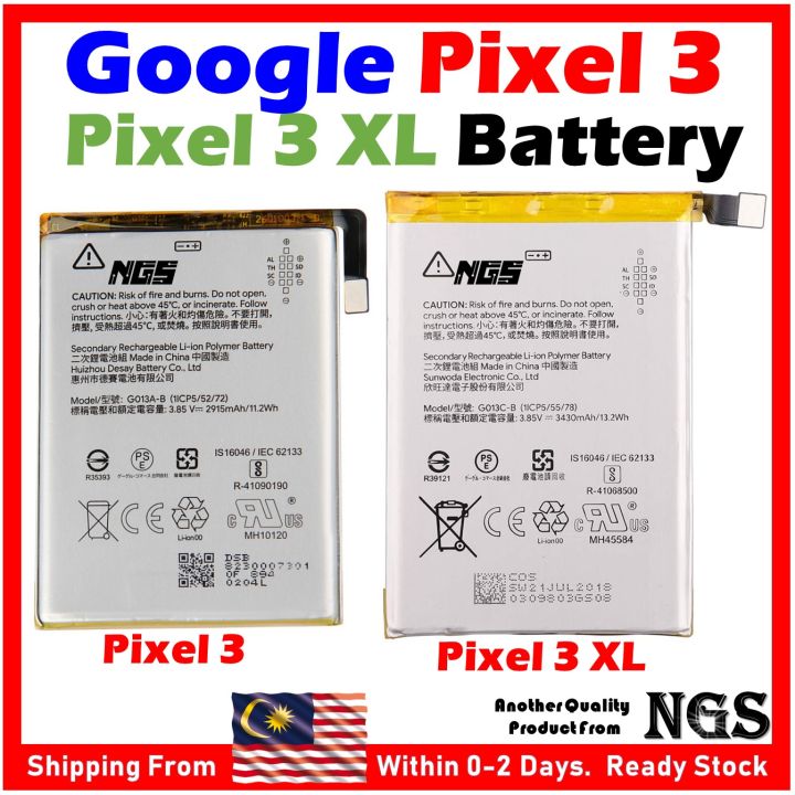 ORl NGS Brand 2915mAh Battery G013A-B For GOOGLE Pixel 3430mAh Battery  G013C-B For GOOGLE Pixel XL Pixel 3XL Lazada