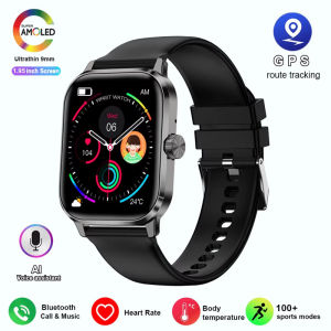 Smart Watch 1.955-inch 9 mm ultra-thin case BT call Health monitoring GPS Sports Fitness Waterproof Smartwatch
