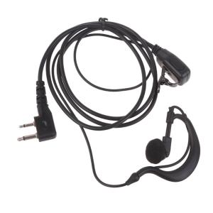 Cureved Earpiece for Two Way Radios 2 PIN Earhook Headset Enhanced Communication & Comfortable Fit for ICV8 V80 V80E