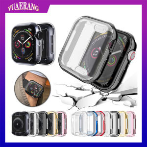 VUAERANG 360 Slim Watch Cover compatible for Apple Watch Case 6 SE 5 4 3 2 1 42MM 38MM Soft Clear TPU Screen Protector for i Watch 4 3 44MM 40MM