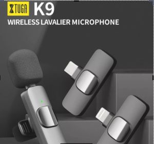 XTUGA K9 TYPE C and IOS Mini Wireless Lavalier Microphone Noise Reduction Live Selling Vlog Video Collar Clip