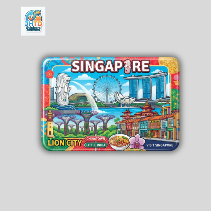 REF MAGNET SINGAPORE HIGH-QUALITY ATM SIZE SOUVENIR REFRIGERATOR MAGNET ...