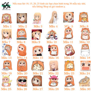 Himouto! Umaru-chan - Set 10/15/30 Sticker Umaru anime Himouto! Umaru-chan / Em gái Umaru dễ thương hình dán trang trí mũ bảo hiểm vali latop điện thoại...siêu đẹp chống nước chống xước