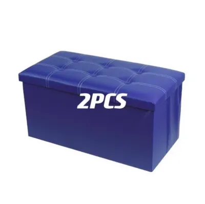 BUY 1 TAKE 1 Multfunctional Foldable Ottoman Storage Foot Stool Waterproof Leather Footstool Storage