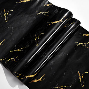 Harga Grosir - Stiker Marble Glossy Tebal / Wallpaper Lucu Anti Minyak / Wallpaper Dapur