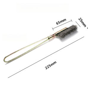 Stainless steelwire brush manual rust removal and cleaning brush detachable and replaceable brush heads available in bent and straight heads hardware tool