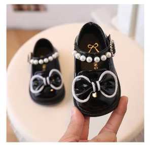 MSJ fashion77 - SEPATU ANAK CEWEK FLATSHOES MODEL PITA LUCU HIASAN TALI MUTIARA / SEPATU ANAK PEREMPUAN DOCMART SIZE 24-35
