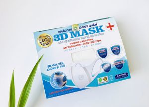 Hộp 50 cái khẩu trang 3D Duy Quân đa lớp ngăn vi khuẩn xâm nhập cảm giác thoải mái dễ dàng hít thở