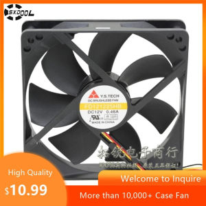 Y.S. Tech FD12125HB 120mm 12025 12V 0.46A Cooling Fan - High Performance Reliable Airflow for PC Servers and Cabinets