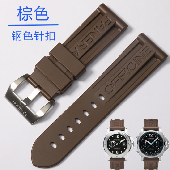 Suitable for Panerai silicone watch strap male PAM111 441 black