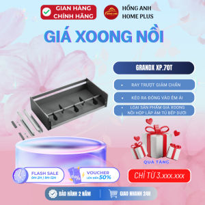 Giá xoong nồi GrandX XP.70T dạng hộp lắp tủ bếp dưới khoảng 700mm gọn gàng cho tủ bếp thông minh