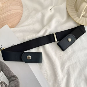 💕In Stock💕Seamless Invisible Elastic Belt/hot Men's And Women's Invisible Belt/without Buckle Seamless Lazy Belt/wild Elastic Elastic Jeans Belt Decoration裤子腰围收缩松紧腰带