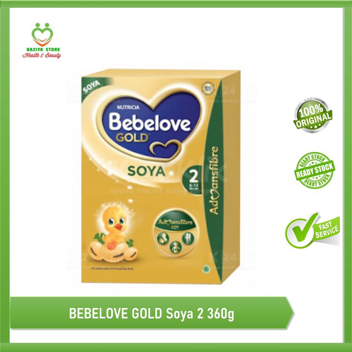 BEBELOVE GOLD SOYA 2 Formula Soya Bayi Bubuk 360 gr Susu khusus alergi susu sapi