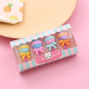 Indo - Penghapus Pensil Model Lucu Set 4 in 1 / Penghapus Pensil Model Ice Cream Donat Lolipop
