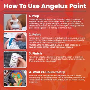 Angelus Acrylic Leather Paint Best Sellers Kit Flexible Paint For Shoes Sneakers Leather Canvas Furniture and More - 12 Colors (1 oz Each)