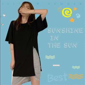 QJshop เสื้อผู้หญิง สีสันสดใส สีเข้มโดนใจวัยรุ่น ผ่าข้างหน่อยๆ ไม่เหมือนใครแน่นอน คอกลมใส่แล้วดูน่ารักสุด