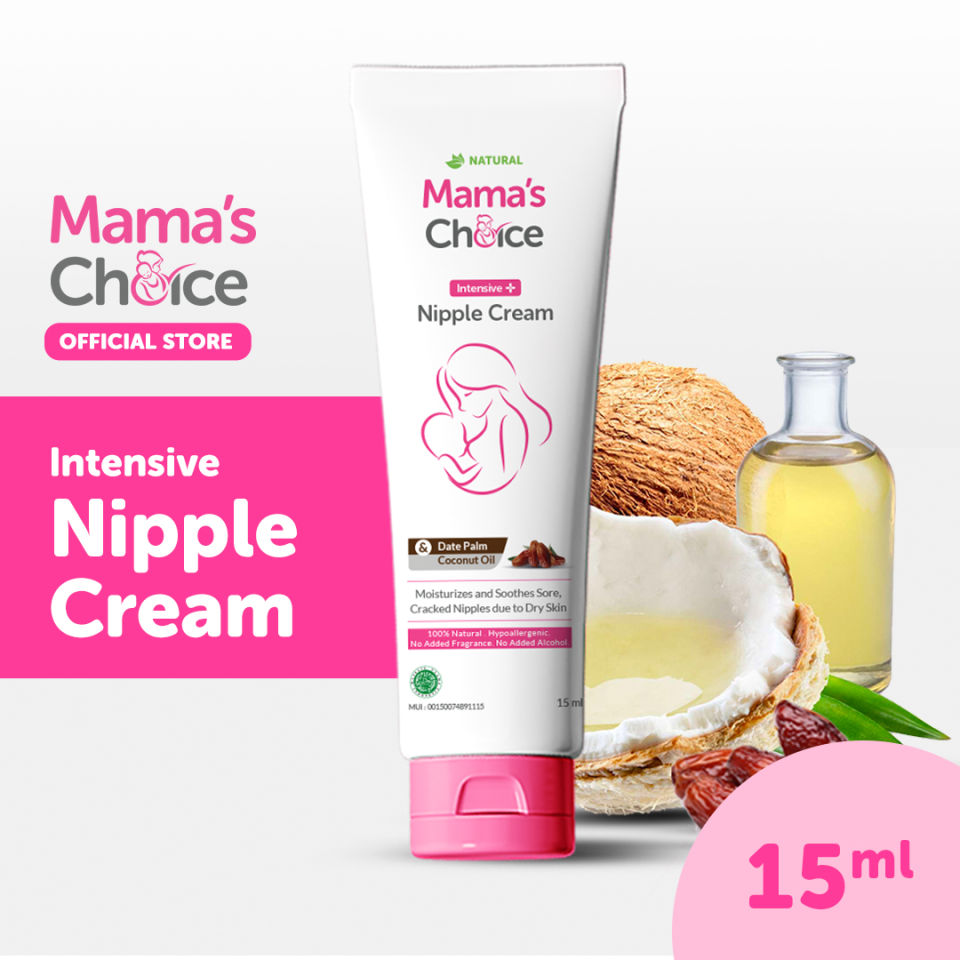 Mamas Choice Intensive Nipple Cream Breastfeeding Cream(Krim Puting Halal Natural Maternity Skincare For Pregnant Moms Safe 15ml