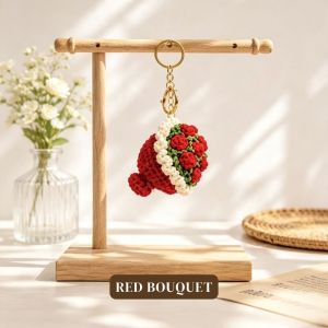 Cute Graduation Bouquet Charm Crochet Doll Keychain For Convocation Graduation(Graduasi Konvokesyen)