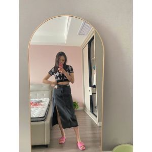 OXO Curved Dressing Mirror Slimming High Stereoscope Full Body Floor Mirror Clothing Store Full-Length Mirror Arched Mirror Bedroom Mirror