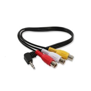 Strong 3.5mm Male to 3RCA Female Viedo Adapter Cable for Improved Device Connection in Tight Areas Clearly Video Support