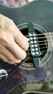 12 Hole Acoustic Guitar Sound Pickup Magnetic Transducer Guitar Sound Hole Pickup With Cable Guitar Tuner Pickup