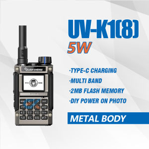 Quansheng UV-K1(8) Mini Walkie Talkie 5W Type-C Charger 1400mAh AM/FM Multi-Band Transceiver Handheld Two Way Radios