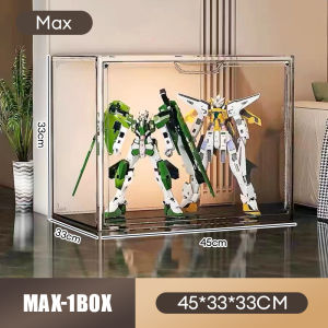 TOAO Acrylic Toy Display Storage Box Stackable Magnetic Transparent Storage Box Handbag Storage Organizer Dustproof Box