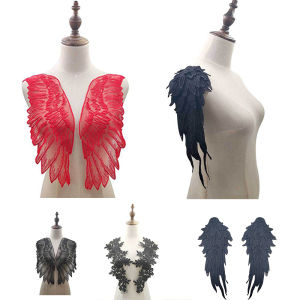 3D สีแดง Badge ตัวรีดติดเสื้อ สำหรับผู้หญิงผ้าลูกไม้ ชุดเย็บปักถักร้อย เย็บผ้า Patches เย็บลูกไม้