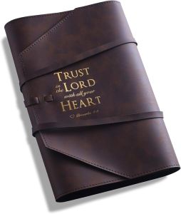 LParkin Leather Bible Cover for Men and Women I CAN DO All Things Through Christ WHO Strengthens Me Bible Wrap Around Strap Bible Cover Gifts