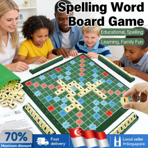 English Word Spelling Board Gaming Scrabble Board Game Family Games Educational Toys