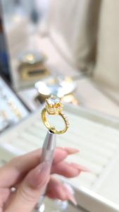 {loại1} Nhẫn nữ tim đính đá cz nhân tạo Kami hợp kim không gỉ kèm hộp