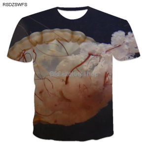 Polo BMW Motorcycle Jellyfish Underwater World 3D Printing Mens Top Summer Mens Short Sleeve Oversized T-shirt Sportswear