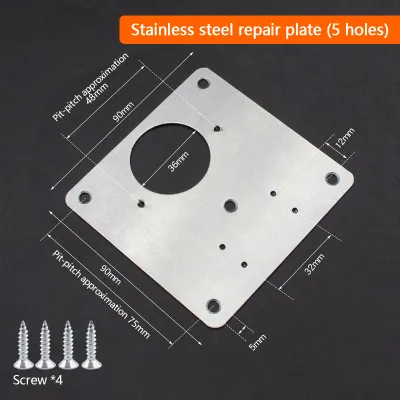 【🇲🇾with Screws】Hinge Repair Plates Stainless Steel Kitchen Wardrobe Cabinet Chipboard Door Hinge Repair Fixing Mounting Plate For Installation Pembaiki Kabinet Engsel Pemasangan Plat