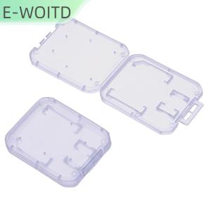 【E-WOITD】 10pcs CLEAR Plastic Memory Card Case Micro SD TF Card Storage BOX Protection
