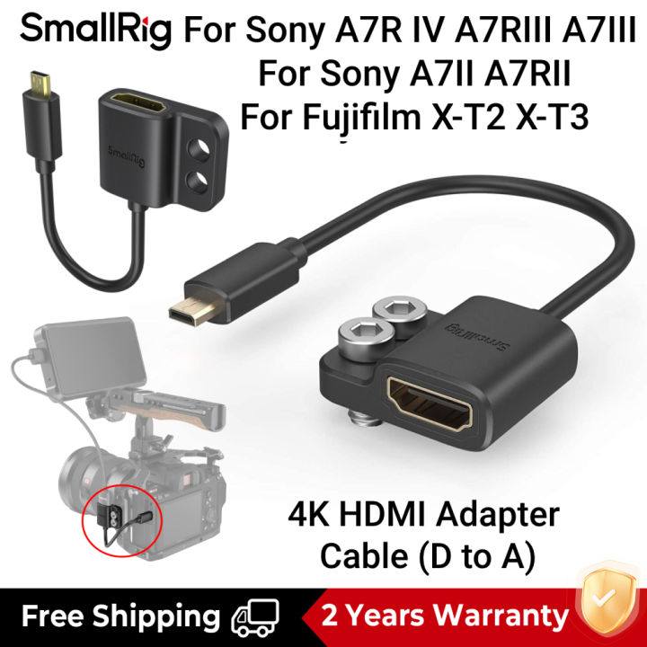 SmallRig Ultra-Slim 4K HDMI Adapter Cable Micro HDMI Cable to HDMI