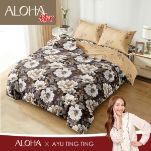 Bedcover Set Aloha Max x Ayu Ting Ting King 180x200 - Sprei Tinggi 25 Paket Lengkap Adem & Halus