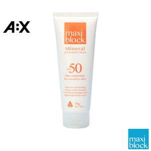 Maxiblock Mineral Sunscreen Cream SPF 50 75g - Pure Mineral Sunscreen For Kids Hypersensitivity Eczema and Other Skin Conditions