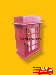 Box Tempat Listrik Token Dan Prabayar Kayu Hiasan Pajangan Dekorasi Ruangan Dinding Motif Telephone London