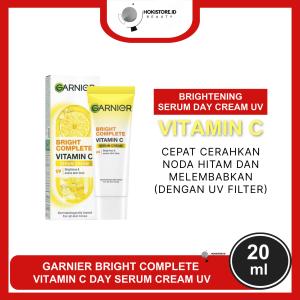 Garnier Bright Complete Vitamin C Serum Cream UV 20mL - Krim Serum Wajah