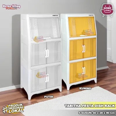 Rak Piring Plastik Dish Rack Multifungsi Food Cabinet Tabitha Festa Tempat Penyimpanan Makanan