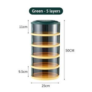 Multi-Layer Food Cover Transparent Stackable Food Storage Box Anti-Fly Penutup Makanan 3/4/5 Layers