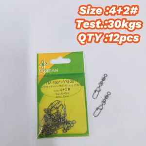 Swivel Pancing Ichiban dengan Snap Jerman Ichiban Crane Swivel with Germany Snap – Fishing Connector Size 6+1# to 2/0+5#