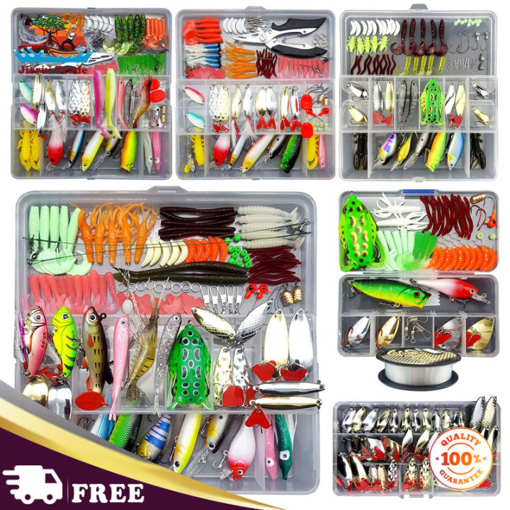 COD Fishing Lures Set Minnow Frog Spoon Soft Bait Fishhook Set Fishing  Tackle Accessories For Freshwater Seawater