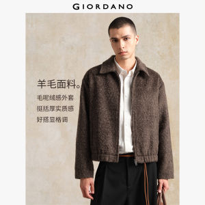 Giordano Men Brushed wool-blend jacket Free Shipping 18075824