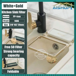 SG Stock][FREE 50Pcs Net】Disposable Kitchen Sink Filter Drain Rack Filter Net Basket New Anti-Clog Leftover Holder